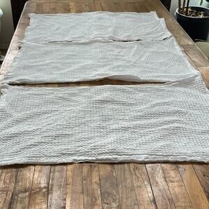 Bedsure Pillow Shams Set of 3 Waffle Pattern 100% Cotton White